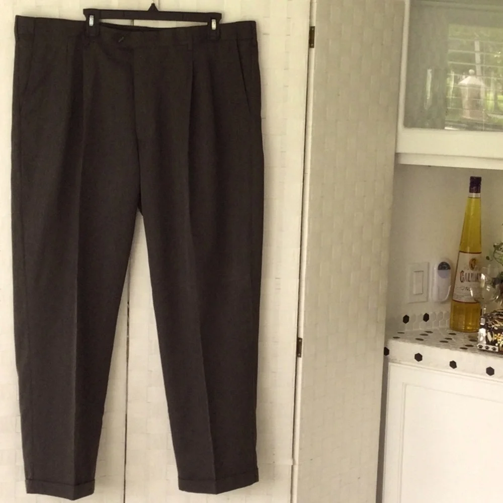 Mens Perry Ellis Portfolio Pants size waist 42 length 30 cuffs paints New #609